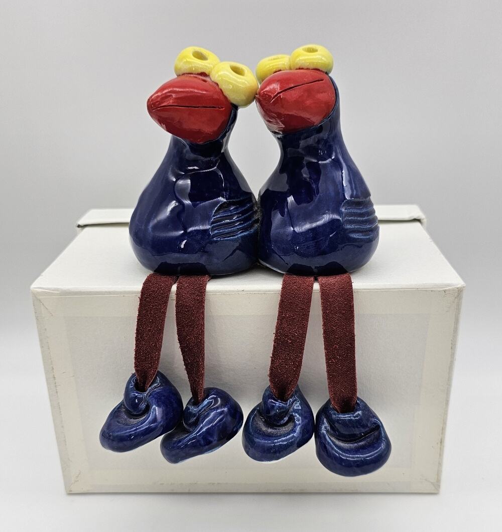Art Pottery Pukeko Toucan Love Birds Statue Figurative Folk Art